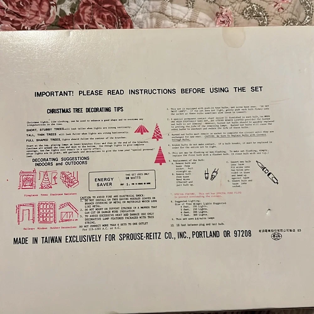 Vintage new Midget star reflectors Christmas string lights 35 lights